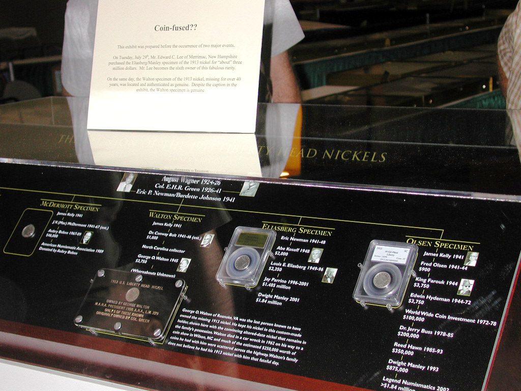 1913 Liberty Head Nickel exhibit