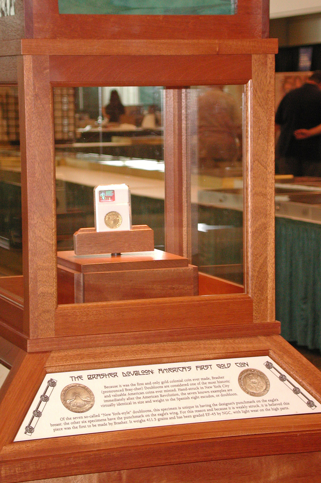 Brasher Doubloon exhibit