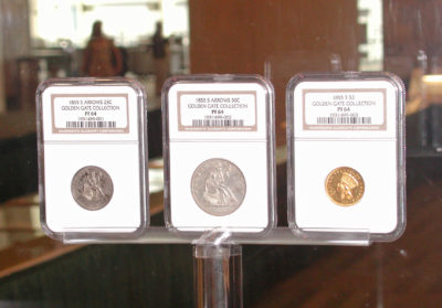1855-S coins exhibit