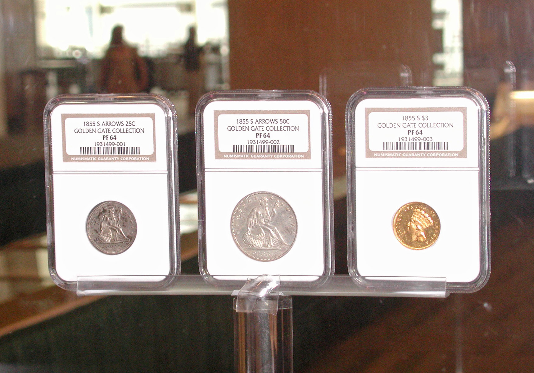 1855-S coins exhibit