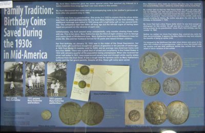 James Reinders birthday coins exhibit.