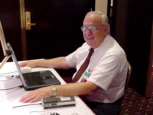 Larry Rowe at registration