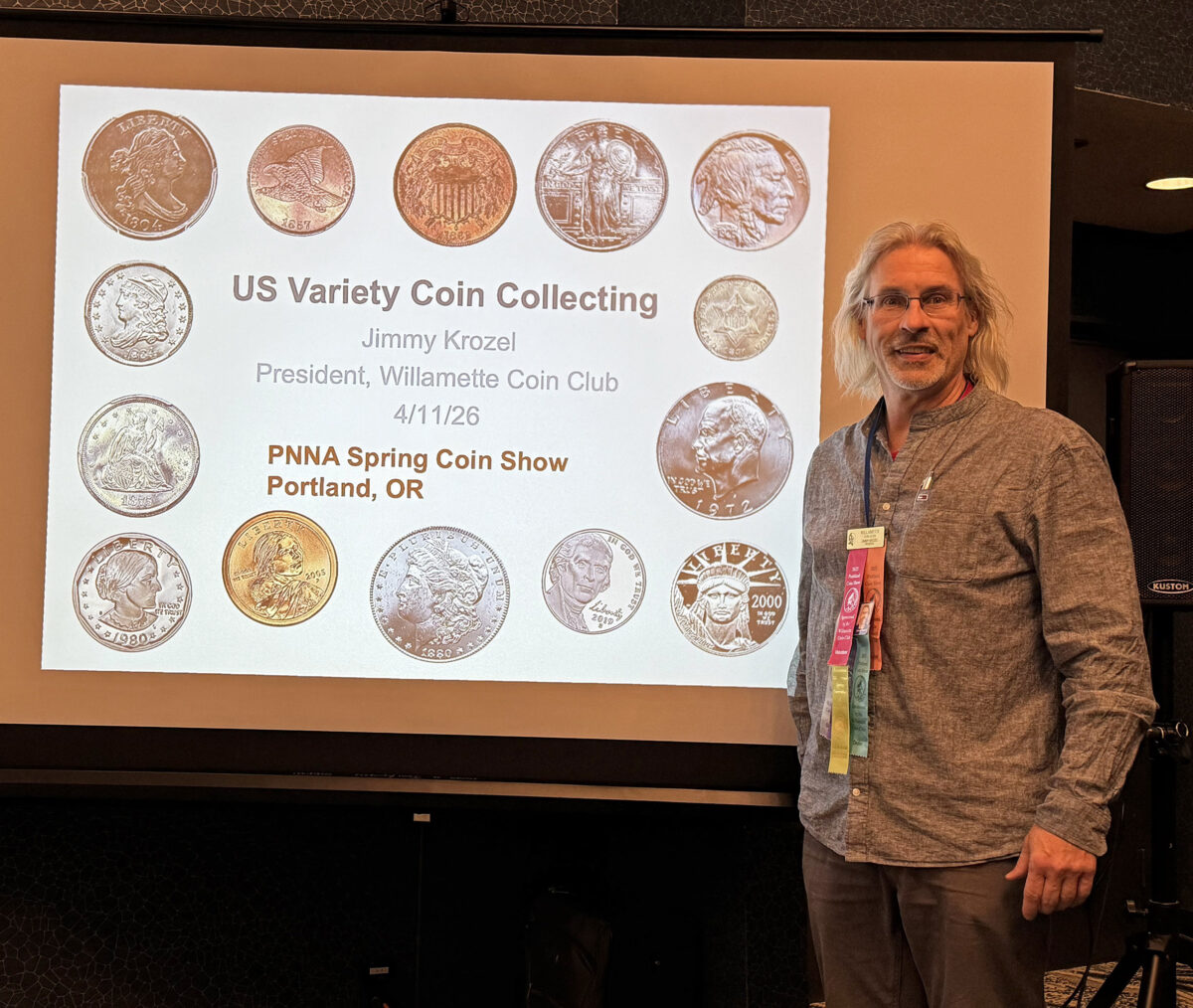 Jimmy Krozel Numismatic Theater talk (April 11, 2026).
