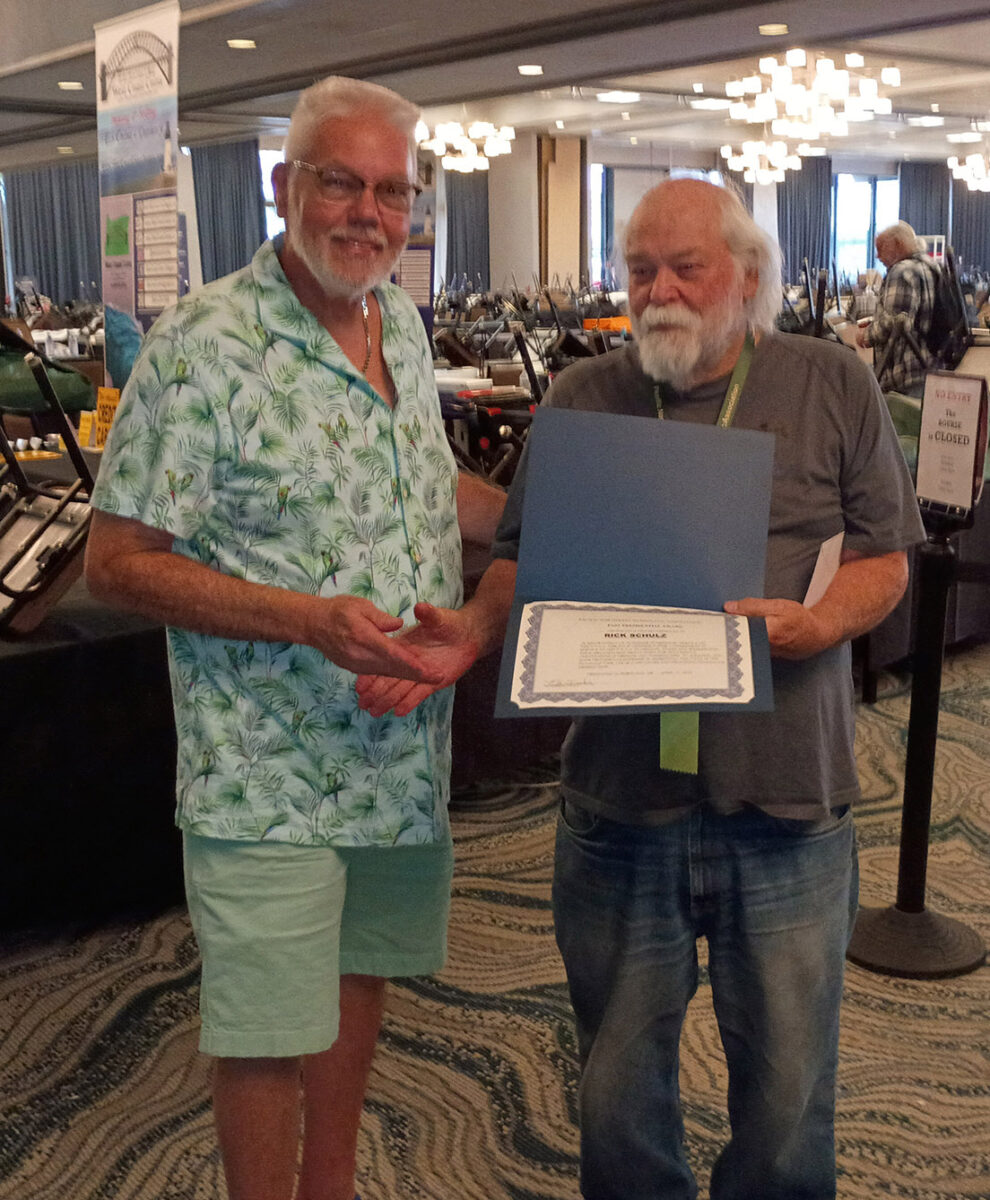PNNA Presidential Award presented by Ed Fischer to Rick Schulz.